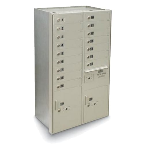CAD Drawings American Postal Manufacturing Co. 16-Door 4C High Security Horizontal Mailbox